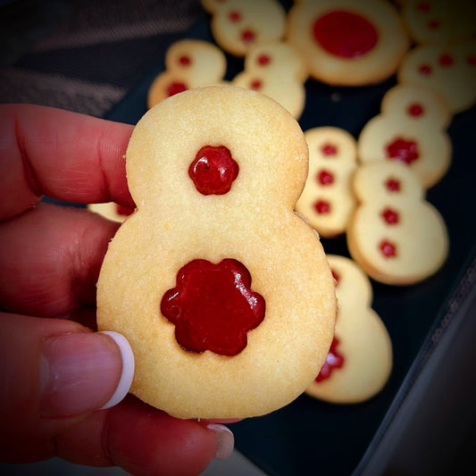 Vykrajovátko na linecké cukroví - Osma MDŽ - Dvě květiny