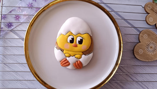 Cookie cutter Chicken in an egg