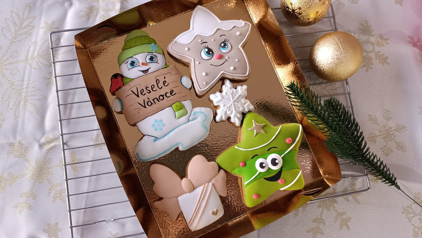 Vykrajovátko Sněhulák s cedulí