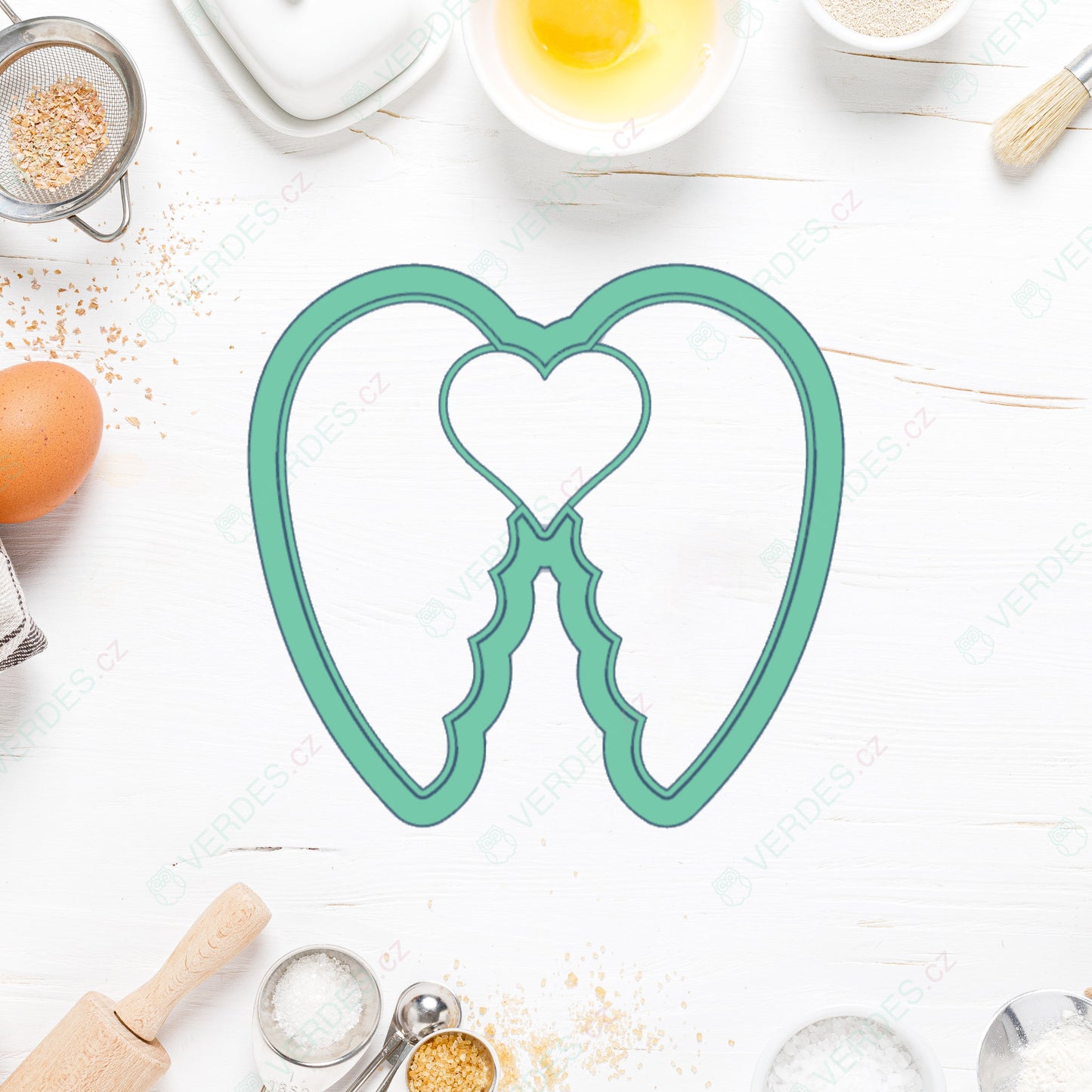 Wings with heart cutter 2