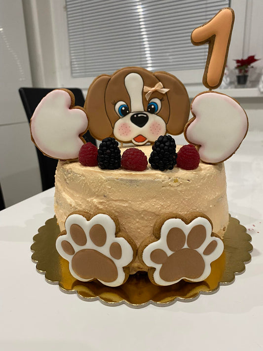 Vykrajovátko Pes na dort XXL - s ocáskem a tlapkami