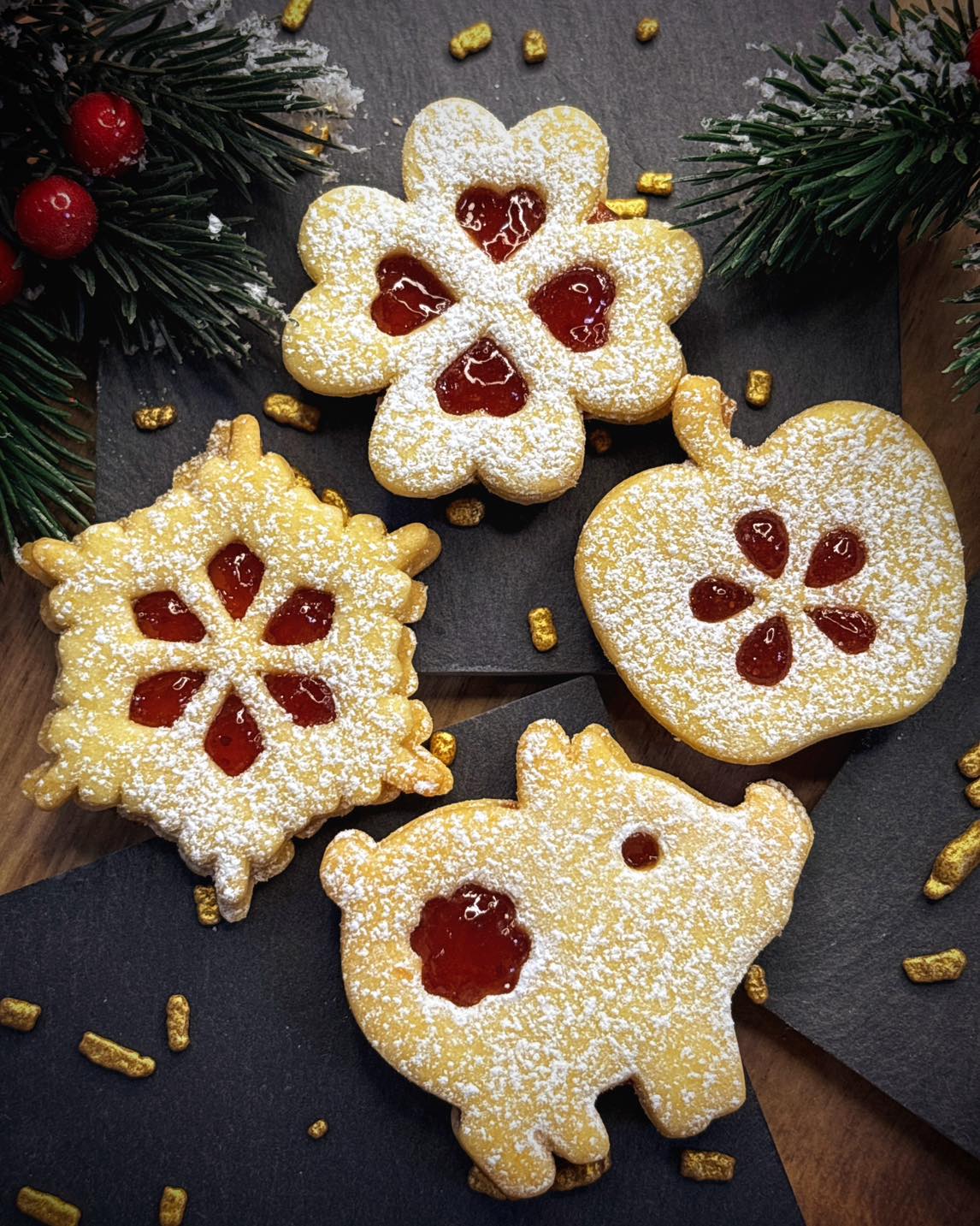 Linzer cookie cutter - Apple with cores