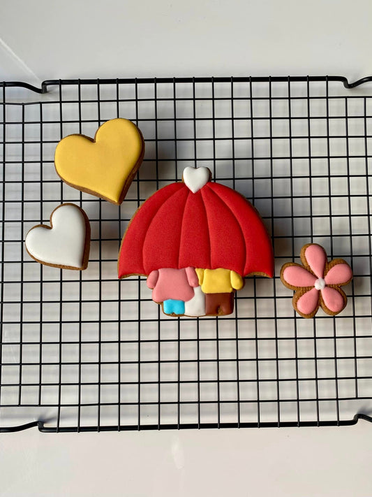 Vykrajovátko Zamilovaný pár pod deštníkem