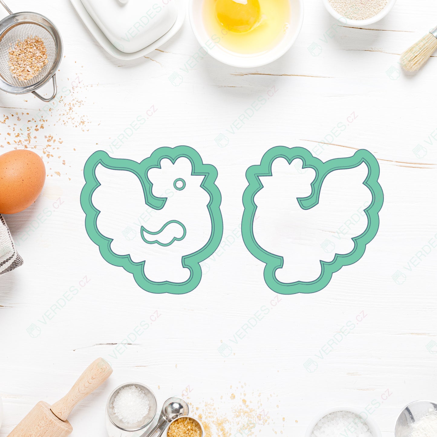 Cross-section cookie cutter - Rooster