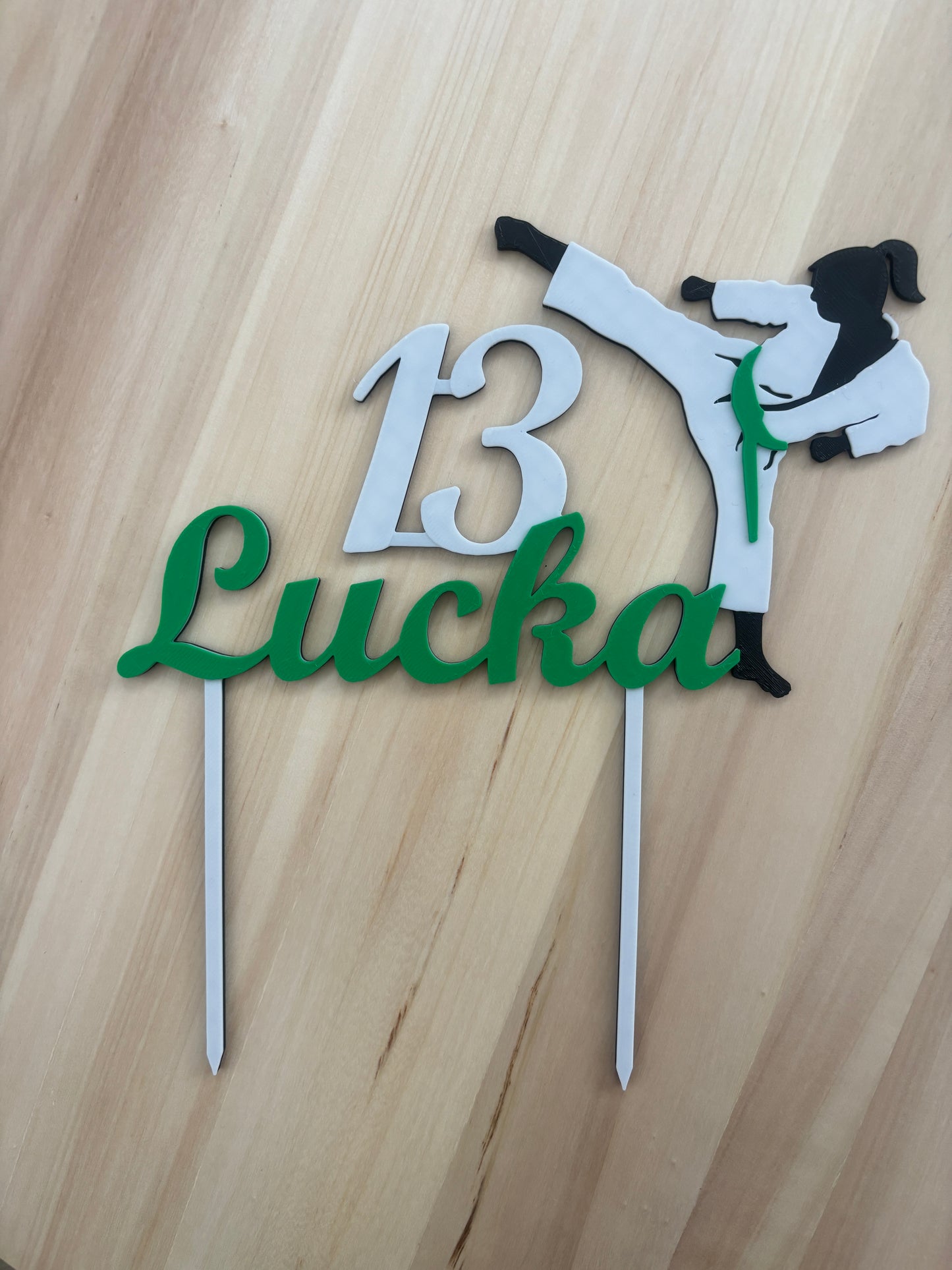 Cake topper - Florballista with a custom name