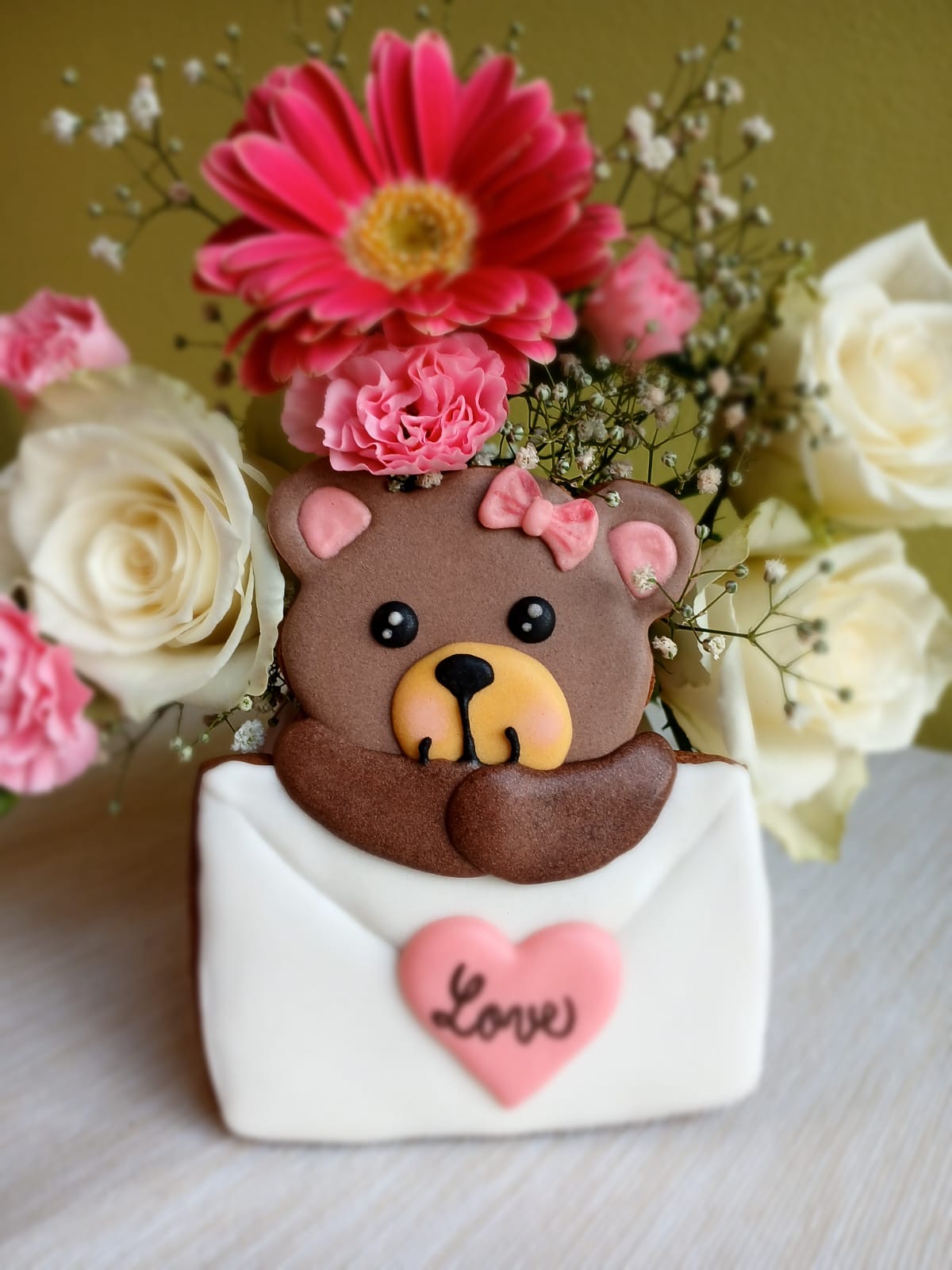Cookie cutter Bear with a letter