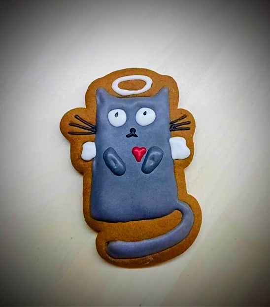 Angel cat cookie cutter