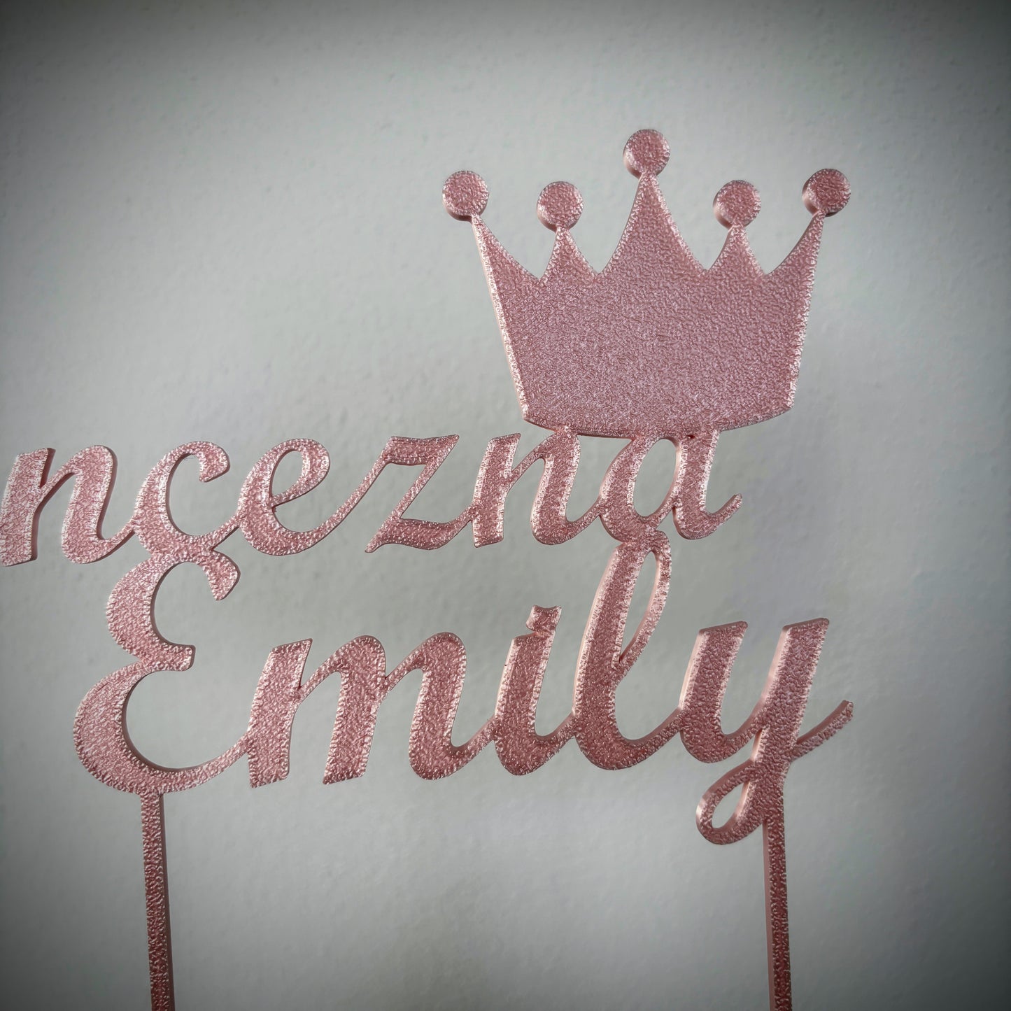 Engraving - Princess and Name with a custom crown