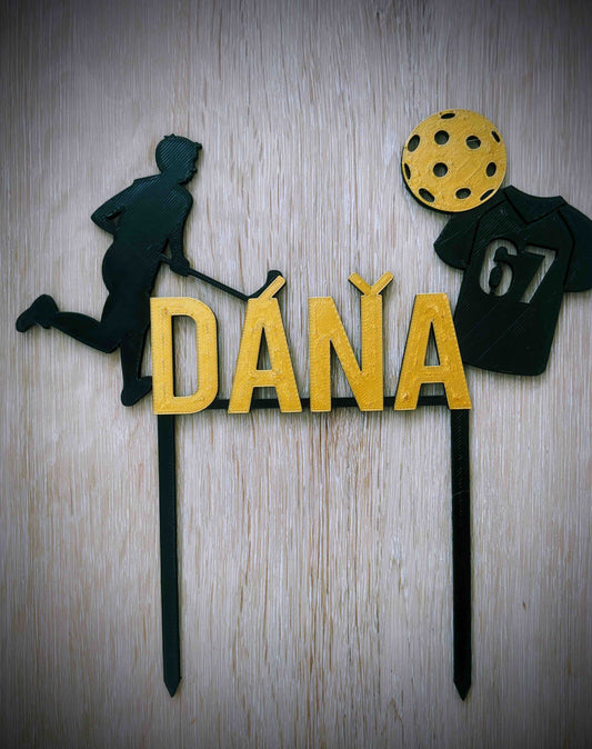 Zápich - Florbalista s dresem, se jménem na míru