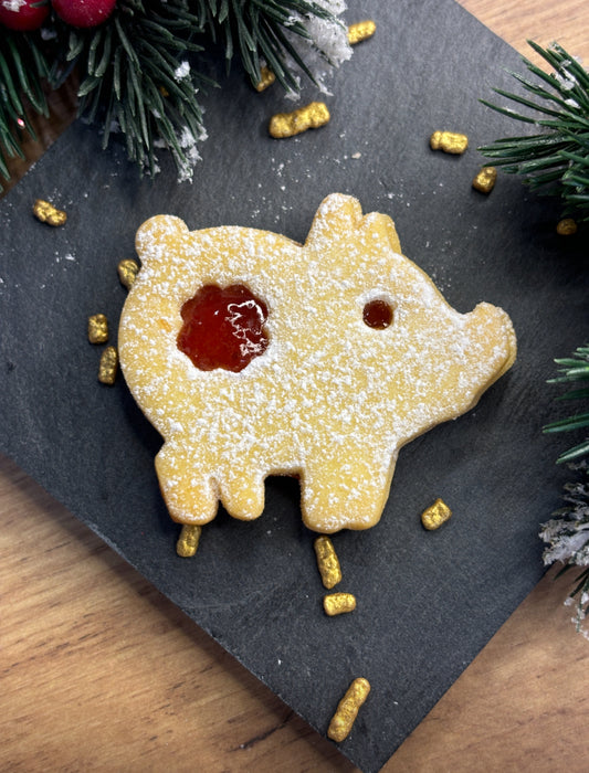 Vykrajovátko na linecké cukroví - Prasátko s čtyřlístkem