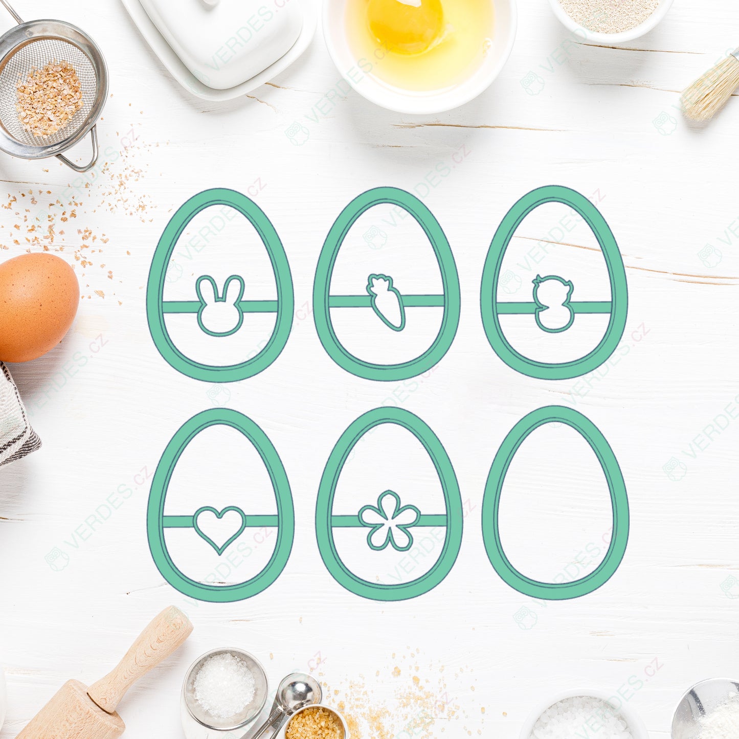 Set of cross-section cutters - Easter eggs - Set 1