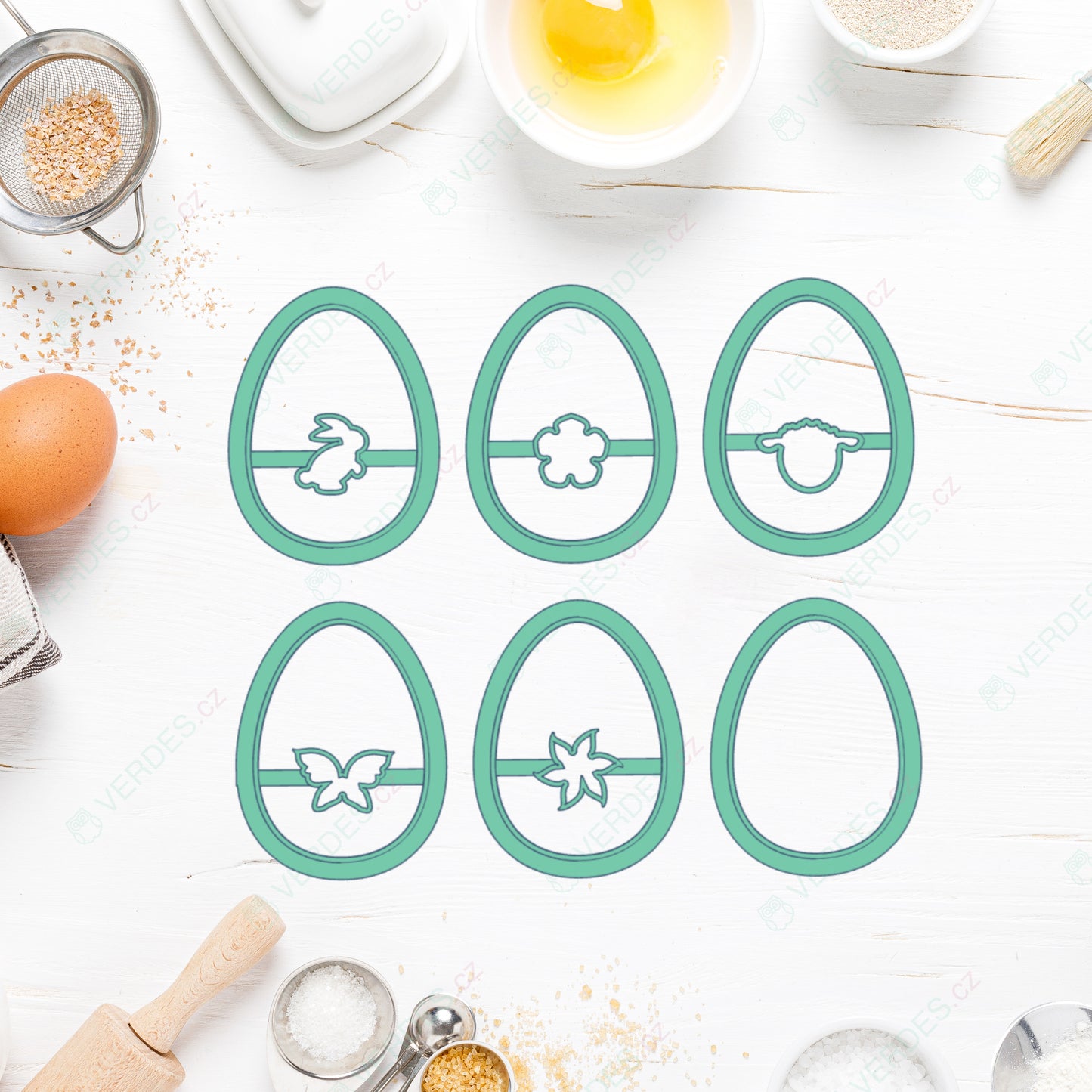 Set of cross-section cutters - Easter eggs - Set of 2
