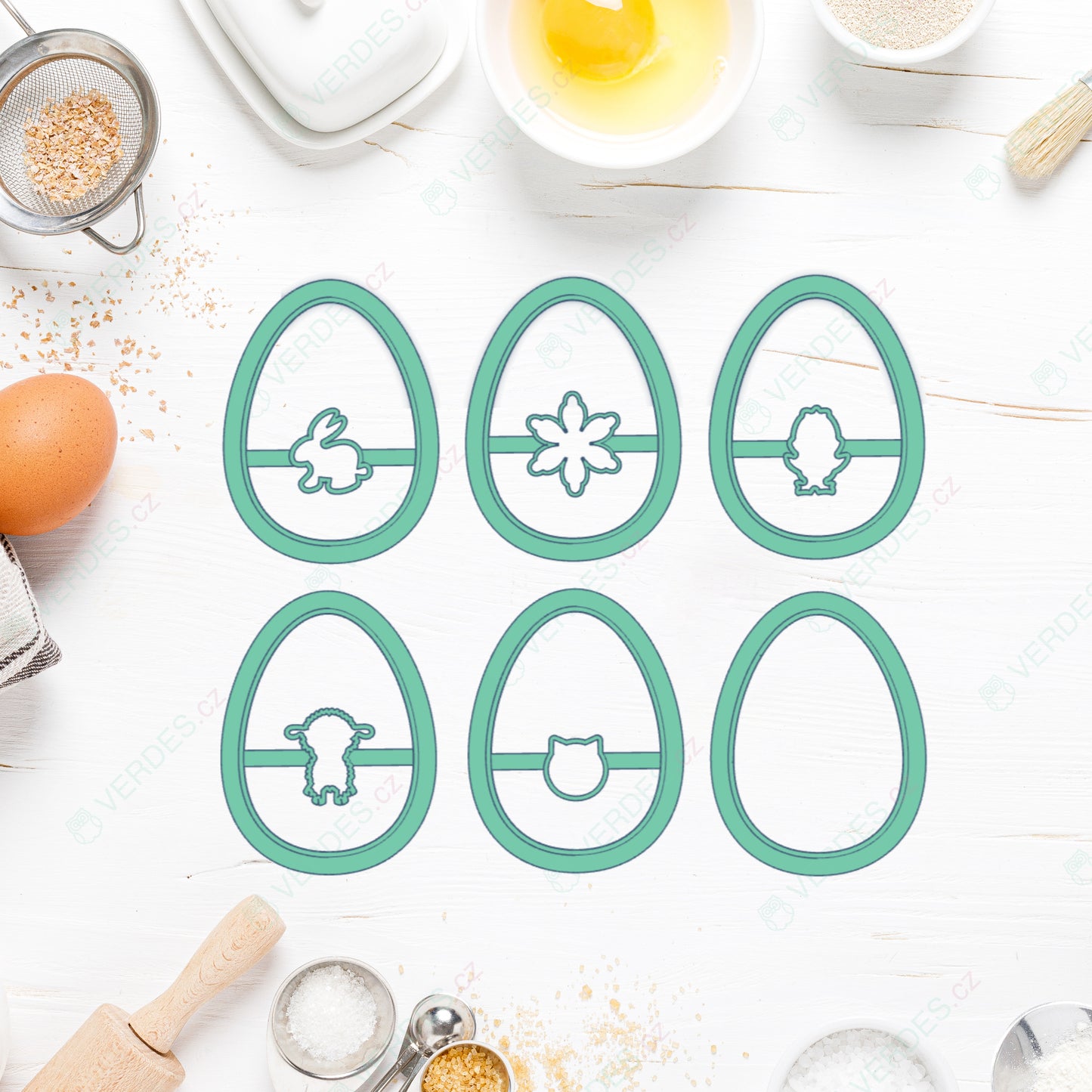 Set of cross-section cutters - Easter eggs - Set of 3