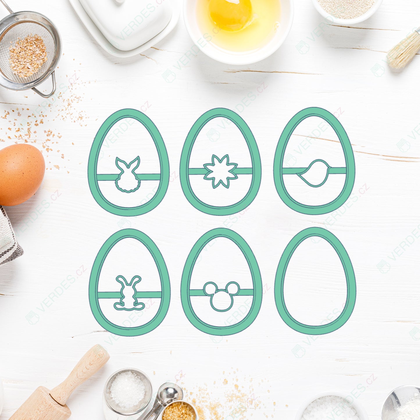 Set of cross-section cutters - Easter eggs - Set of 4
