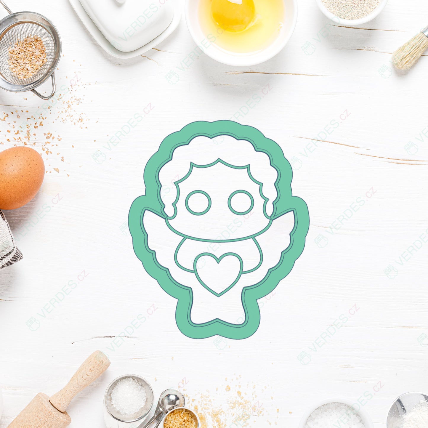 Angel 2 cookie cutter