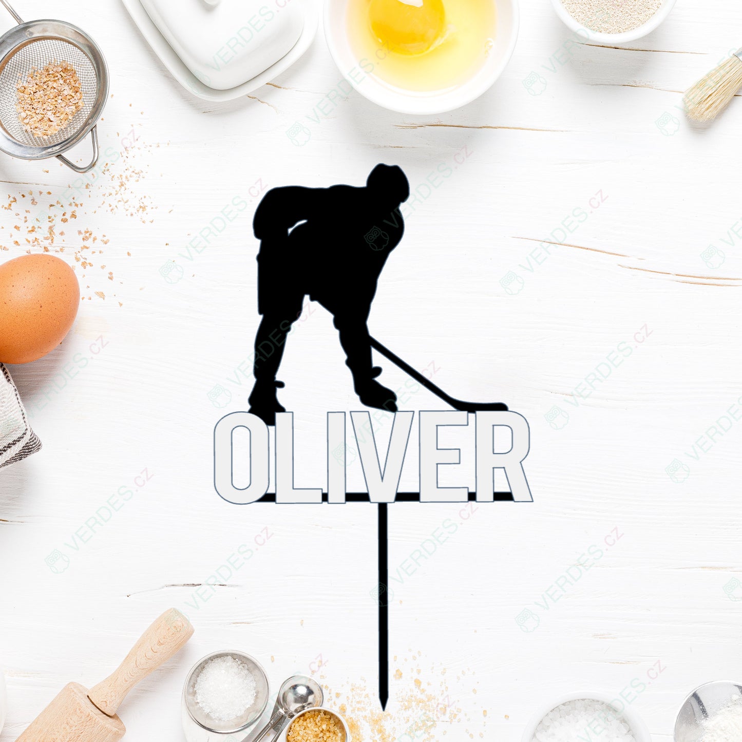 Cake topper - Soccer player with a custom name 2