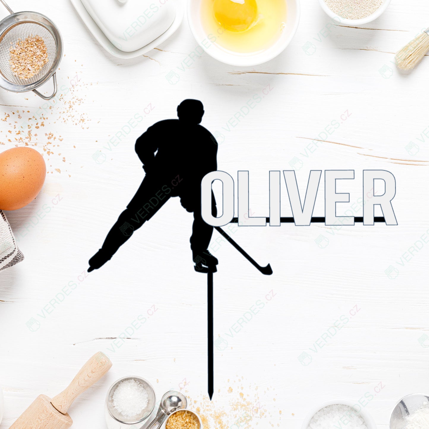 Cake topper - Soccer player with a custom name 2