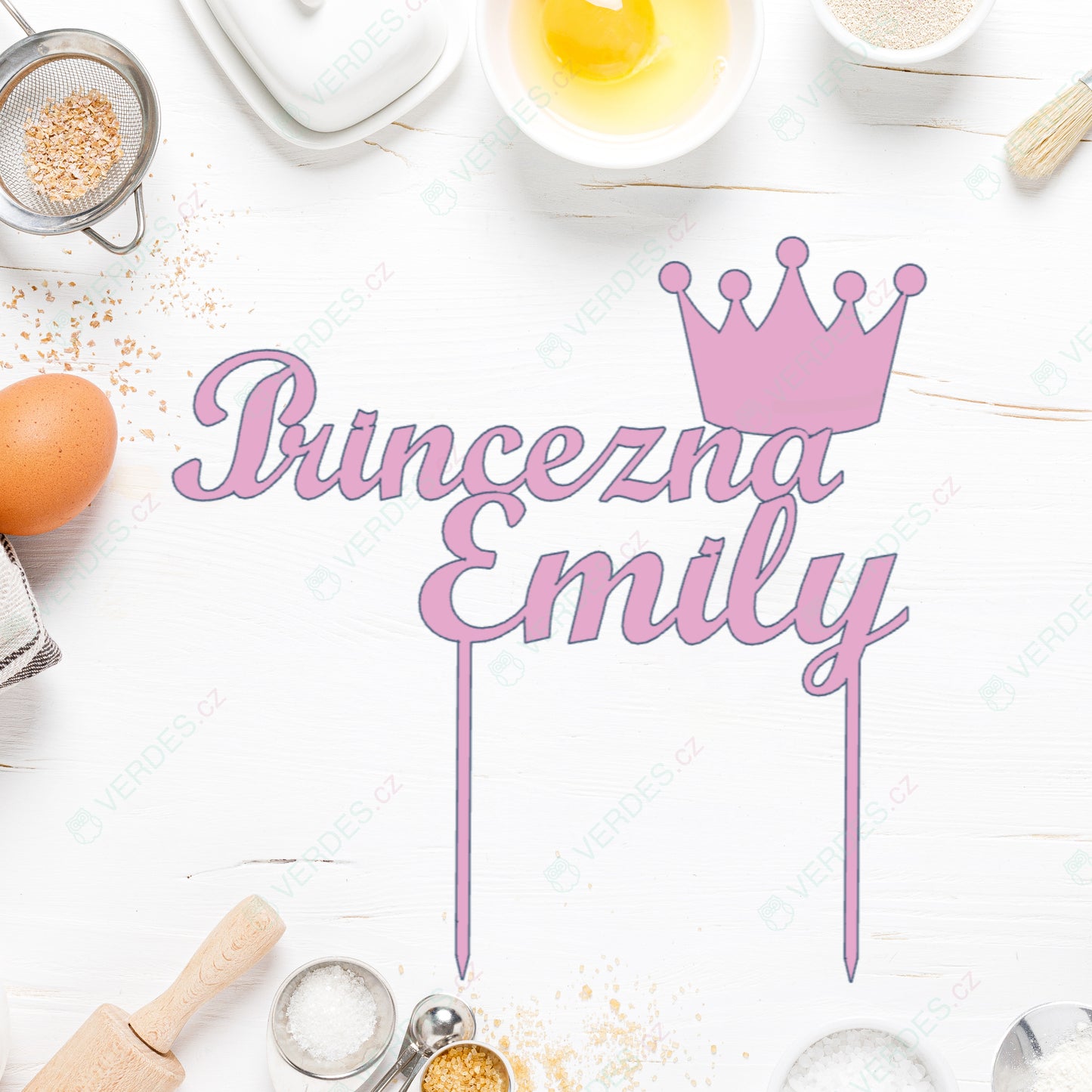 Engraving - Princess and Name with a custom crown