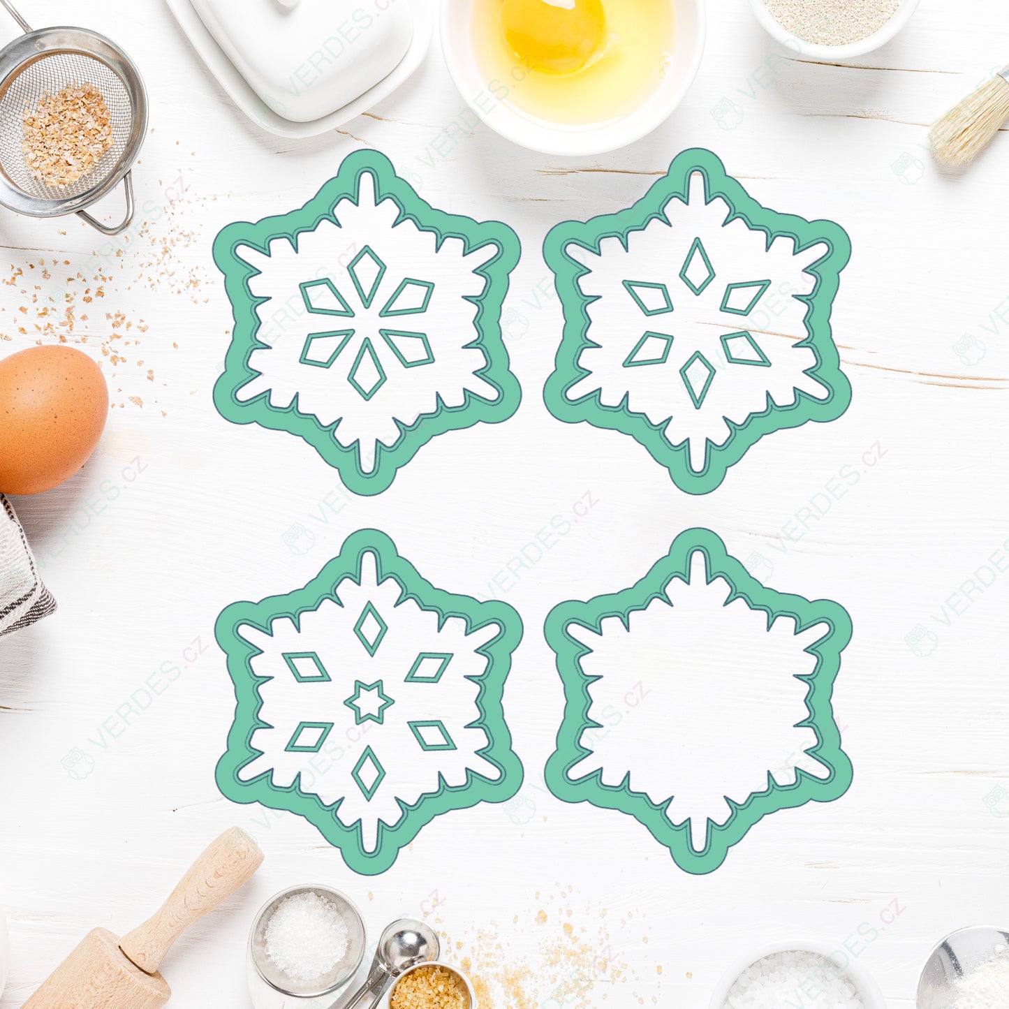 Linzer cookie cutter - Apple with cores