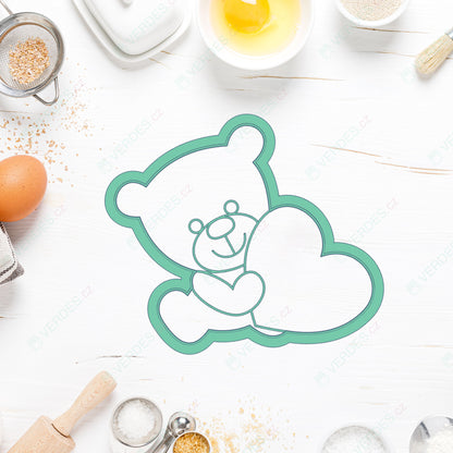 Vykrajovátko Medvídek se srdcem 2 s detaily