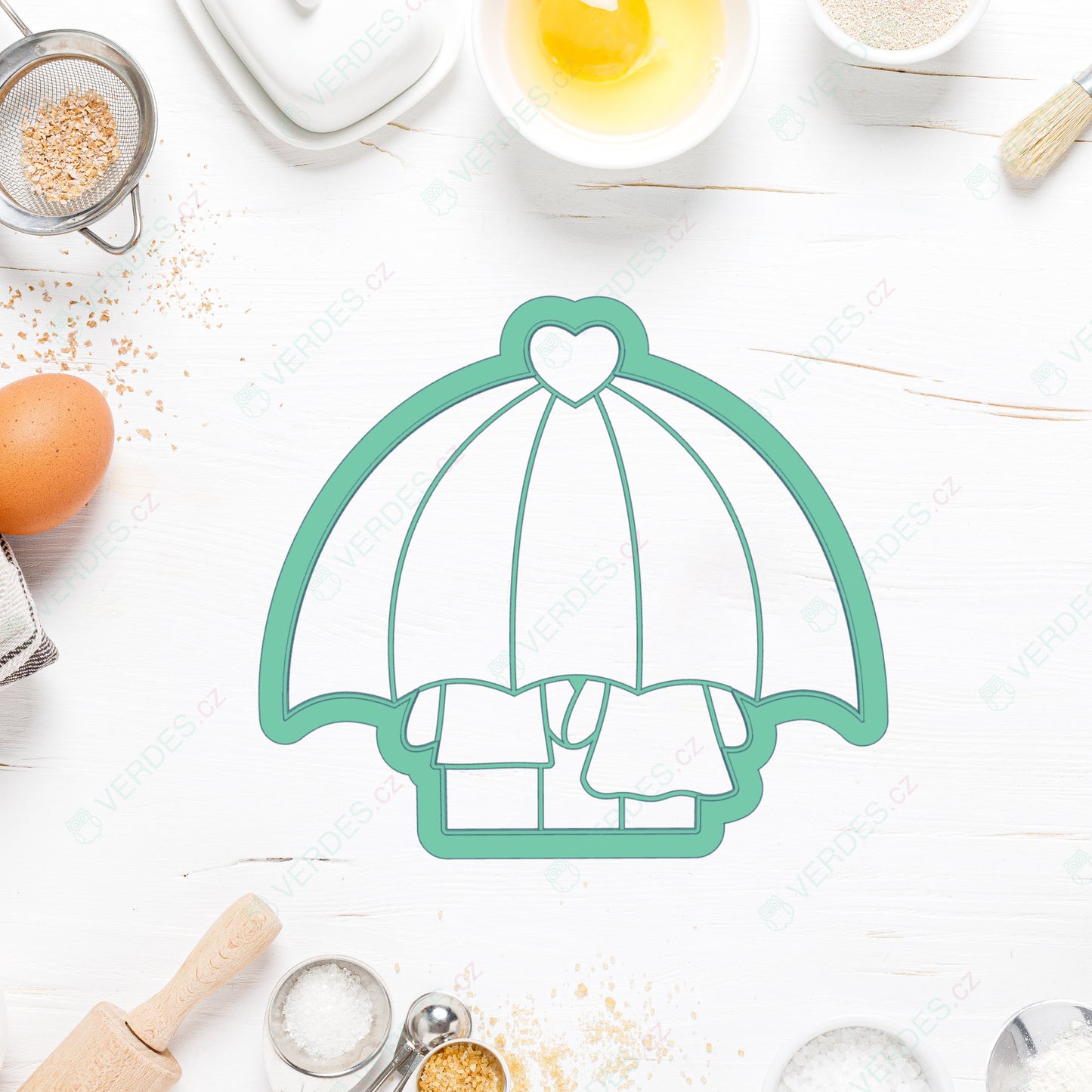 Vykrajovátko Zamilovaný pár pod deštníkem