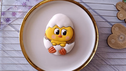 Cookie cutter Chicken in an egg