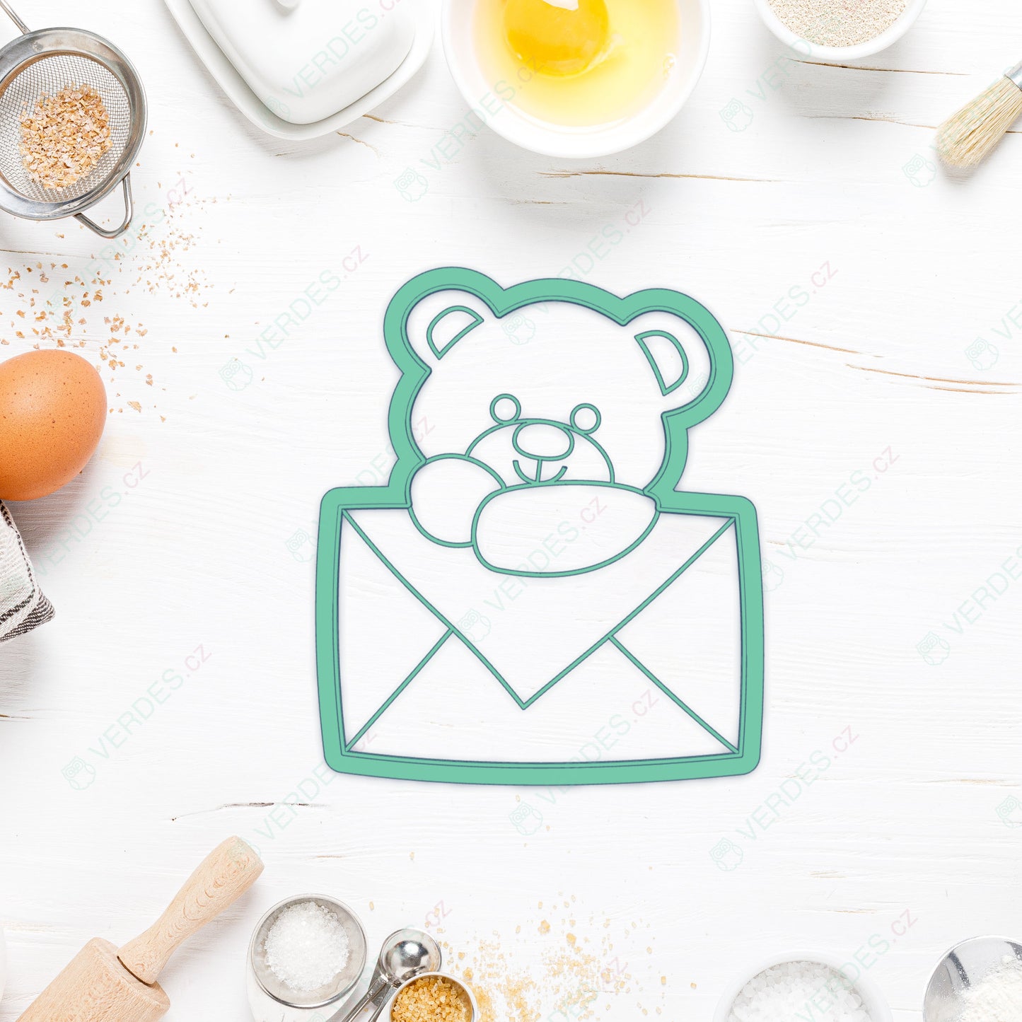 Vykrajovátko Medvídek s dopisem s detaily