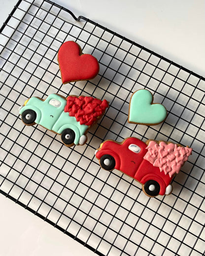 Vykrajovátko Auto se srdíčky - obrys