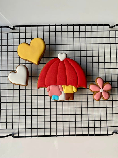 Vykrajovátko Zamilovaný pár pod deštníkem