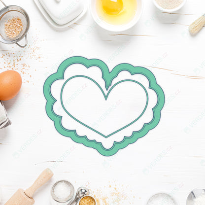 Heart with lace cutter