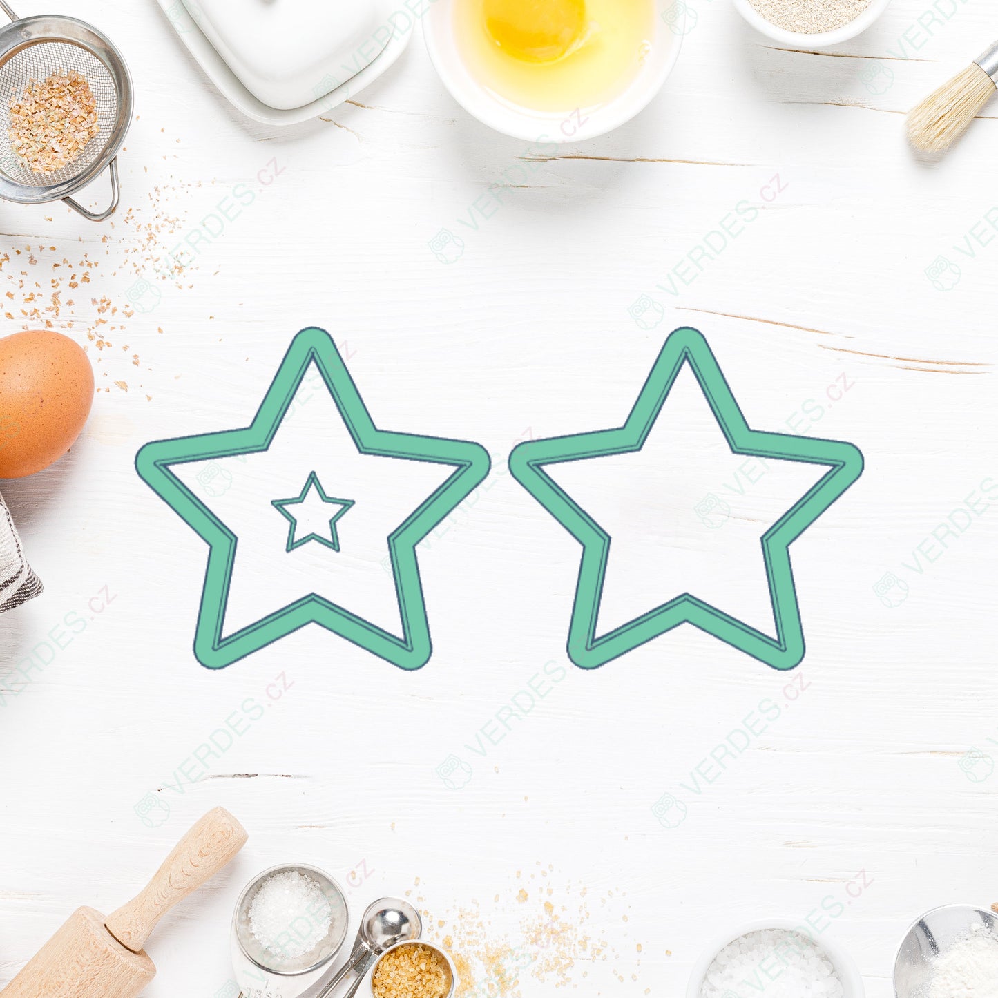 Linzer cookie cutter - Five-pointed star