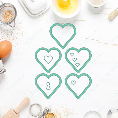 Vykrajovátko na linecké cukroví - Sada - SRDCE