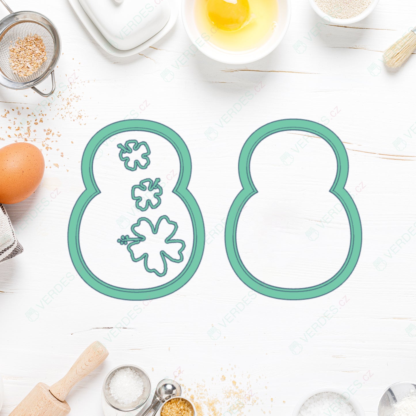 Cookie cutter with cross section - Eighth International Women's Day - Lilies