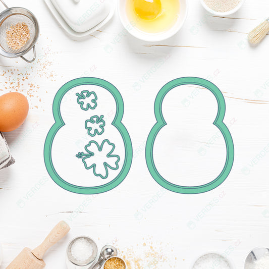 Cookie cutter with cross section - Eighth International Women's Day - Lilies