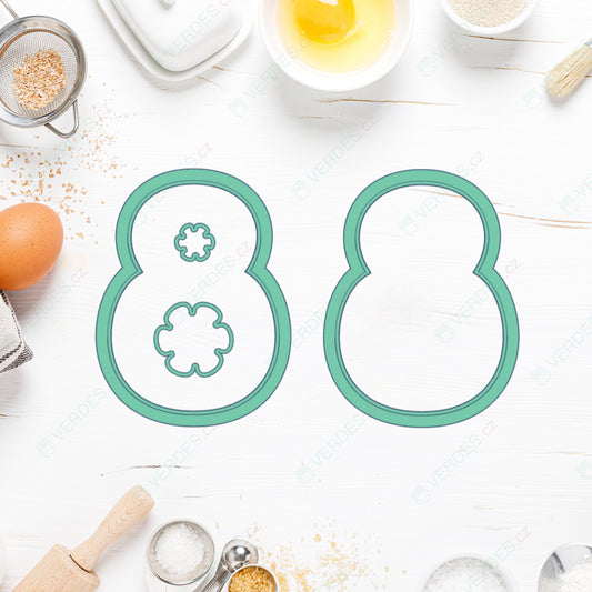 Cookie cutter with cross section - Eighth International Women's Day - Two flowers