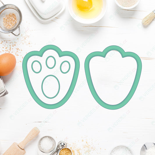 Linzer cookie cutter - Apple with cores