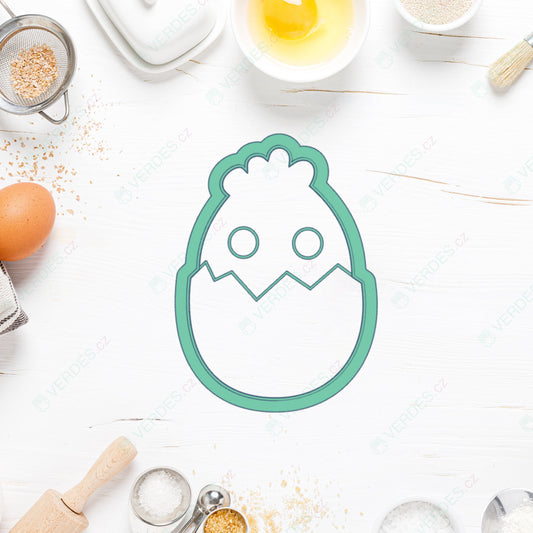 Cookie cutter Chicken in an egg