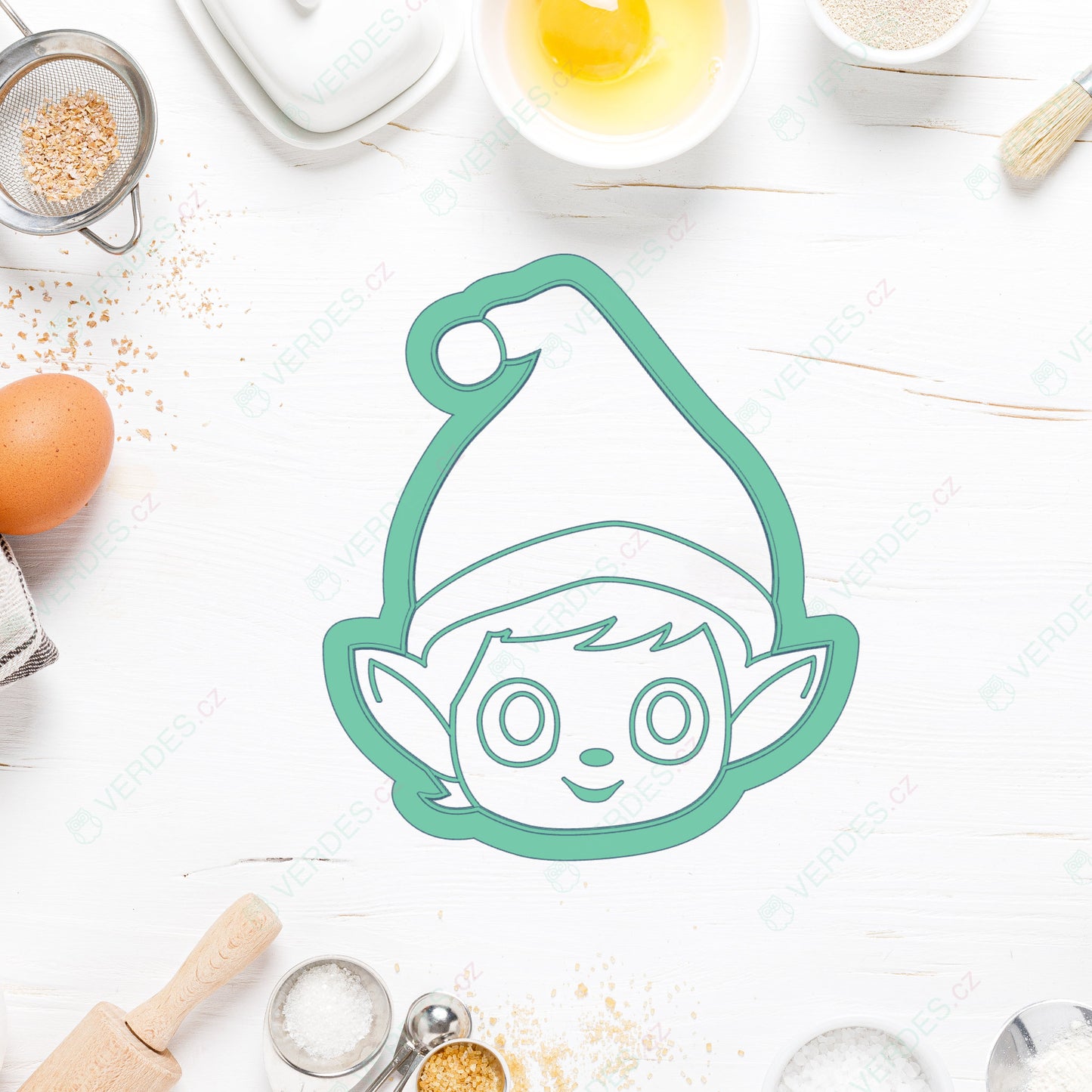 Vykrajovátko Elf - vánoční skřítek - hlava