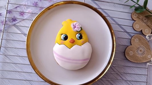 Cookie cutter Chicken in an egg