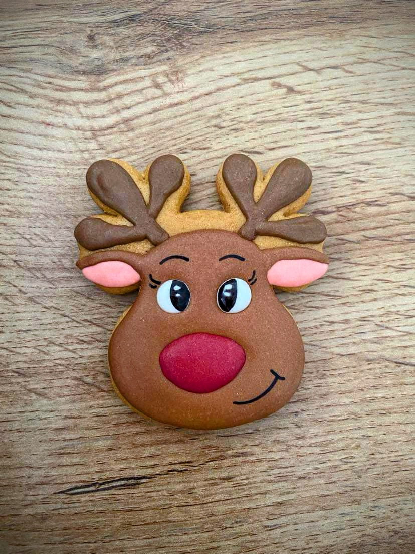 Cutter Reindeer head - outline