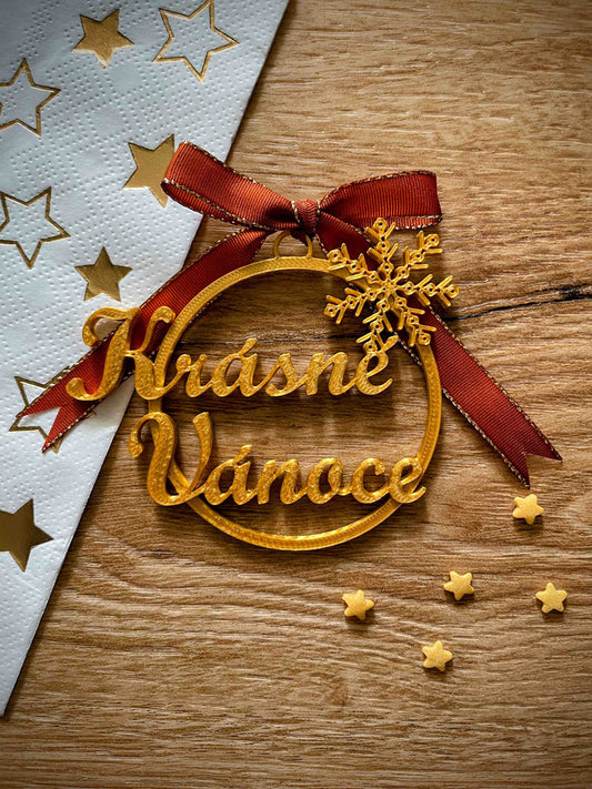Vánoční ozdoba - Krásné Vánoce