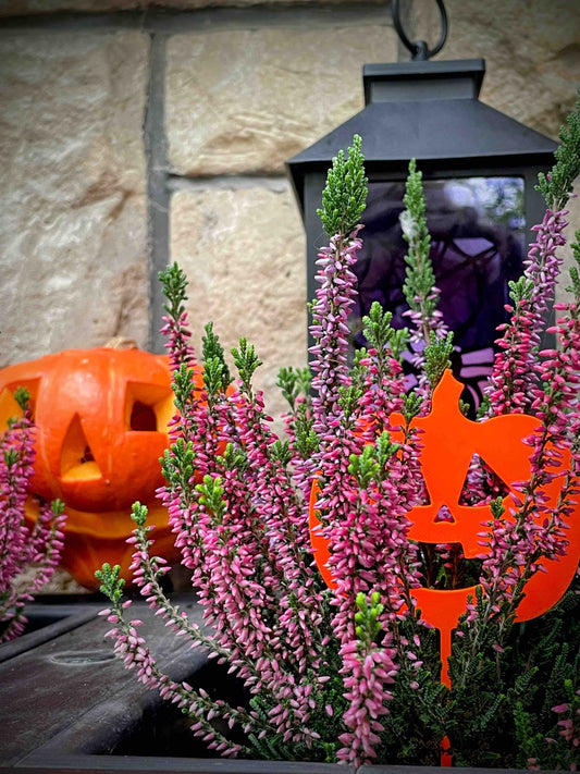 Zápich do květináče - Dýně Halloween