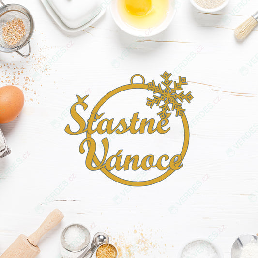 Vánoční ozdoba - Šťastné Vánoce