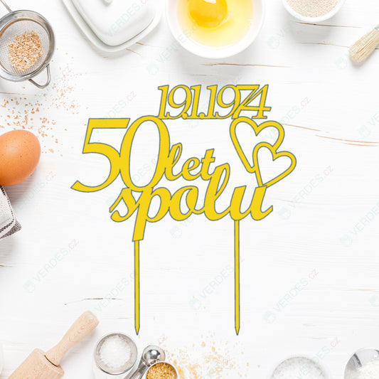 Zápich - Zlatá svatba 50 let spolu s datem na míru